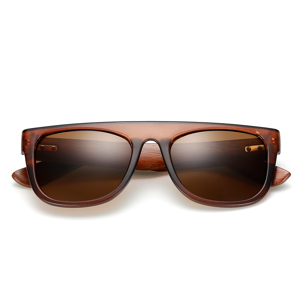 Real Bamboo Wooden Arms Sunglasses - Image 4