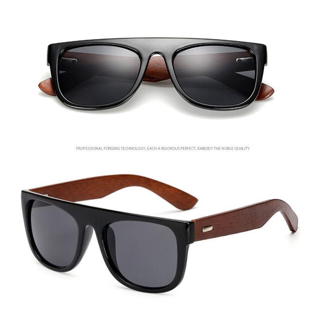 Real Bamboo Wooden Arms Sunglasses - Image 7