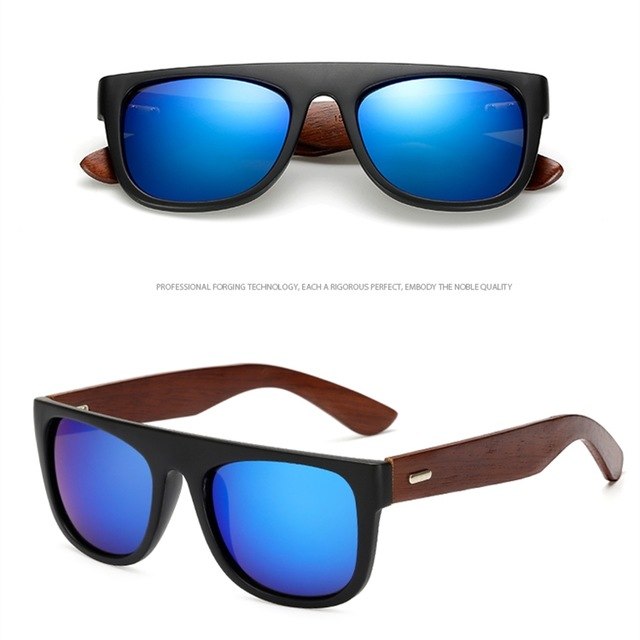 Real Bamboo Wooden Arms Sunglasses - Image 11