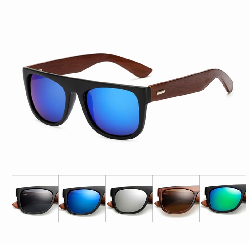 Real Bamboo Wooden Arms Sunglasses