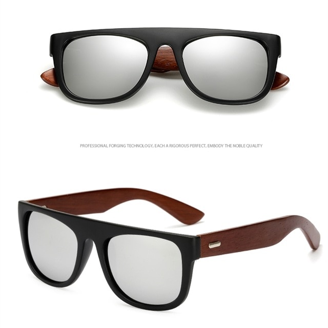 Real Bamboo Wooden Arms Sunglasses - Image 12