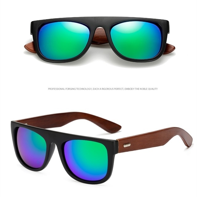 Real Bamboo Wooden Arms Sunglasses - Image 9