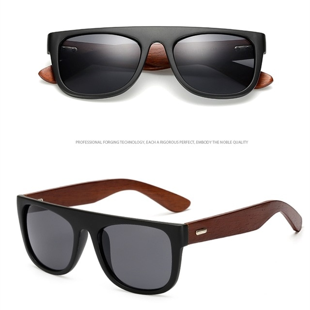 Real Bamboo Wooden Arms Sunglasses - Image 8